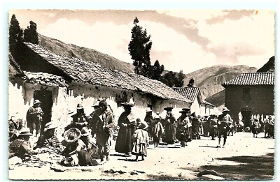 S02-4206, PISAC. CALLE CON INDIOS,**REAL PHOTO POSTCARD