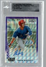 2021 Leaf Metal Draft Flashback Pre-Pro Proof Auto Wave Purple  Simon Muzziotti
