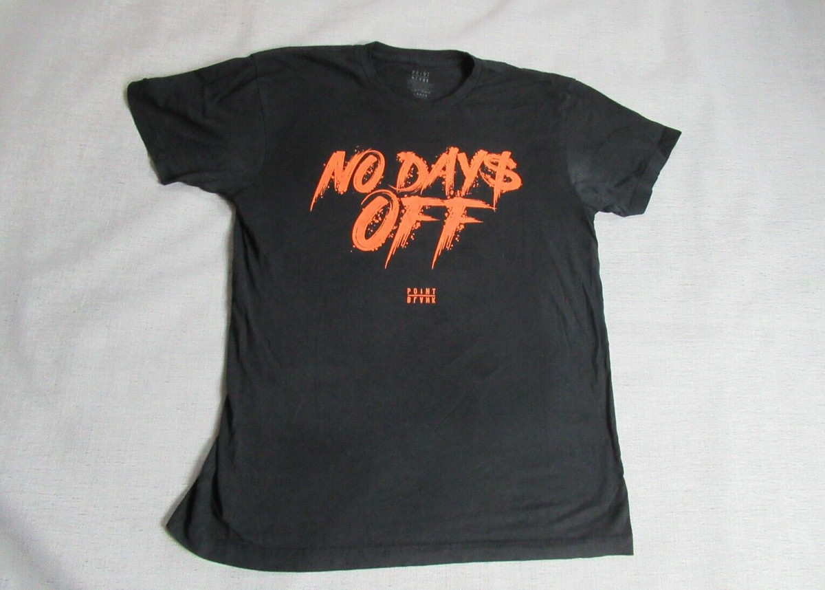 orange black and white graphic tee