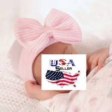 Newborn Girls Baby Hat Hospital Hat Big Bow Newborn Hospital Hat