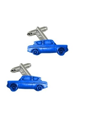 Anglia 105E Saloon ref69  3D Blue car Cuffs  Cufflinks Wedding Occasion