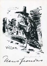 PAINTER & ILLUSTRATOR Hans Fronius autograph, signed art postcard