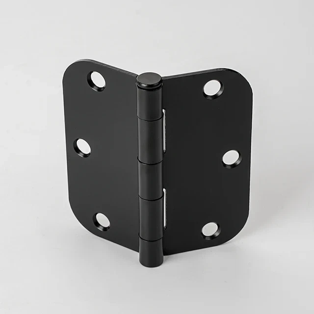 Pack of 25 Door Hinge 3.5" x 3.5" Rounded 5/8" Radius, Matte Black - Image 3 of 4