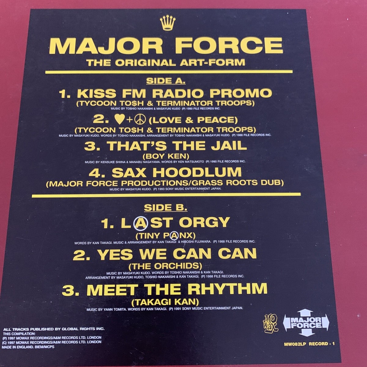 THE ORIGINAL ART FORM MAJOR FORCE 5LP