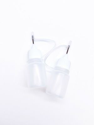2 Stück x 5 ml Präzisionsnadelspitze leere Flasche zur Wiederverwendung zum Kleben Flüssigkeitsfüllung