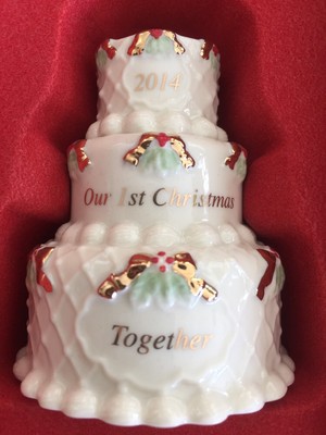Lenox Our 1st Christmas Together 2014 Ornament First Holiday Wedding Anniversary