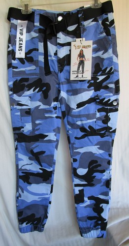 Tags Women VIP Blue Camo Cargo Pants 
