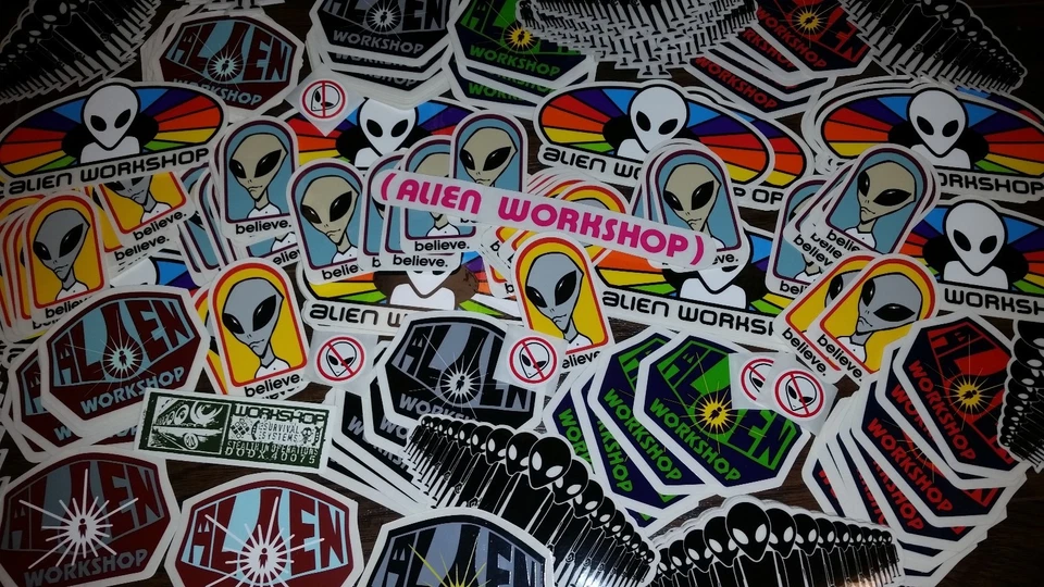 VTG 90's ALIEN WORKSHOP ROB DYRDEK NEIL BLENDER AWS SKATEBOARD NOS SKATE STICKER