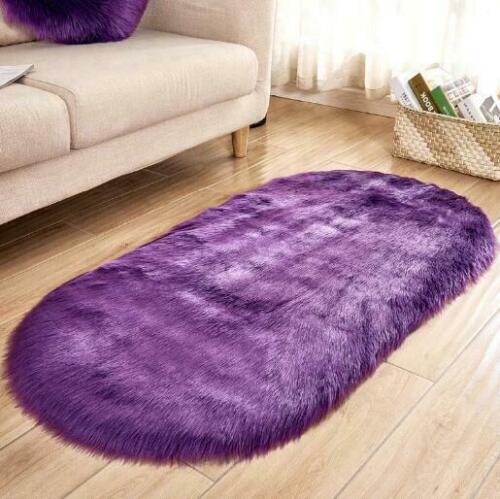 Fluffy Rugs Anti-Skid Shaggy Area Dining Room Carpet Floor Mat Home Bedroom Soft - Picture 23 of 26