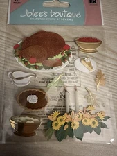 Jolee's Boutique Thanksgiving Feast Dinner Turkey Sticker Scrapbooking Crafts