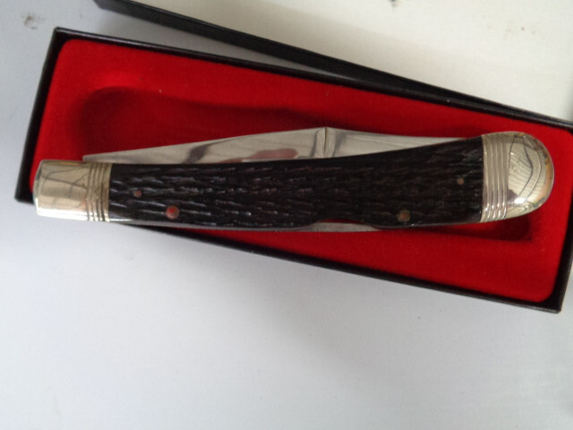 WINCHESTER 1927 LOCK BACK BROWN JIGGED BONE HANDLES 88 WINCHESTER 1927 LOCK BACK BROWN JIGGED BONE HANDLES 88