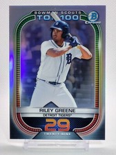 2021 Bowman Chrome Scouts Top 100 Riley Greene #29