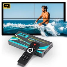 Video Wall Controller 2x2 4K Spolehli TV Wall Controller 8 Splicing Modes Dis...