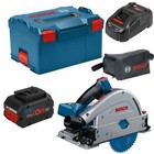 Bosch Akku-Tauchsäge BITURBO GKT 18V-52 GC inkl. 2x5,5 Ah Akkus Ladegerät L-BOXX