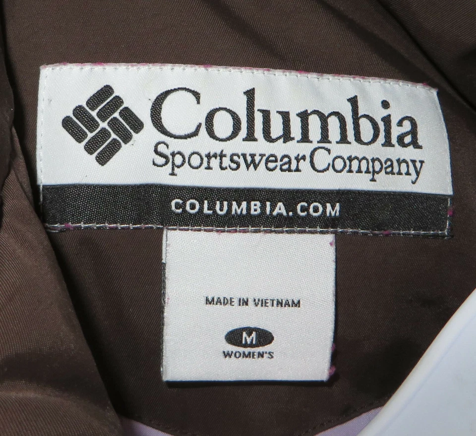 Chaleco acolchado Columbia Sportswear para mujer capucha a presión piel sintética marrón talla mediana Foto 4 de 4