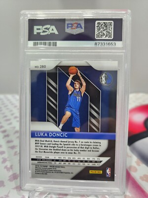 2018-19 Panini Prizm - PSA 9 - Luka Doncic - RC - Mavericks - #280