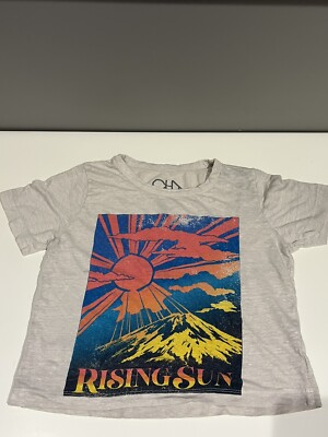 CHA SOR - Vintage Distressed Rising Sun / Mountain T-Shirt - Sz Kids ...