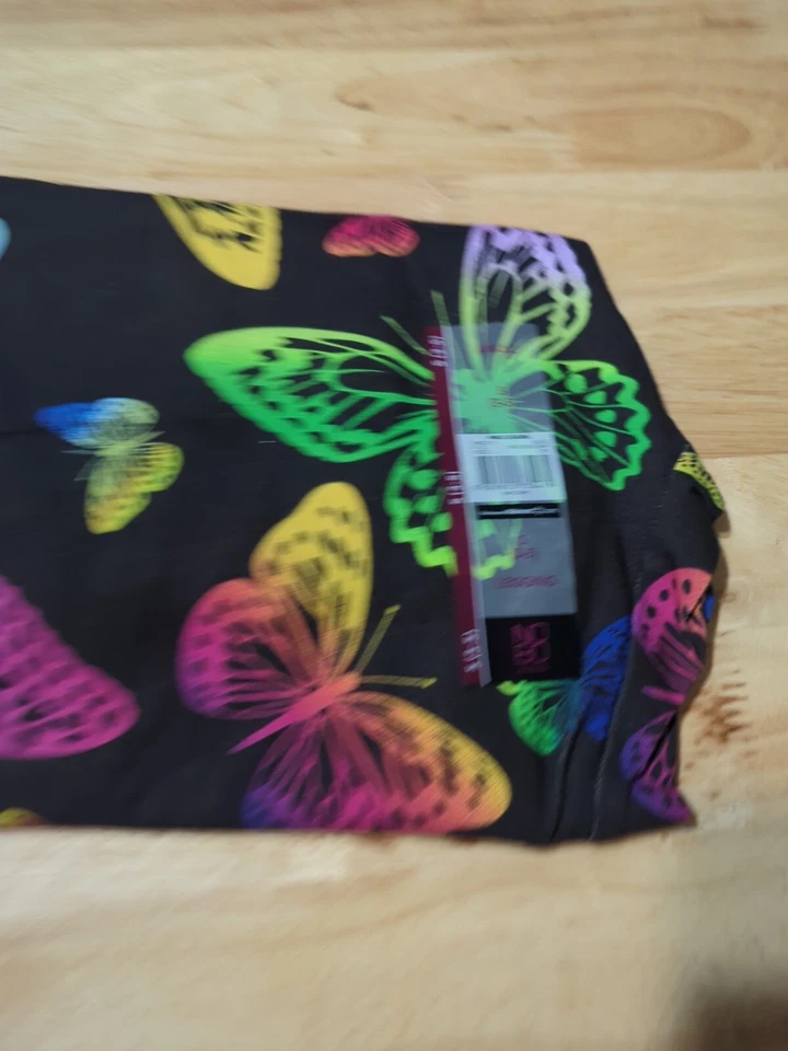 Leggings de tornozelo 2 por US$ 20 sem limites estampa xadrez verde borboleta e pequena (3-5) - Imagem 2 de 4