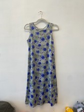 Vintage Y2K SWAT Floral Green & Purple Adjustable Maxi Dress XS/S Cottegecore