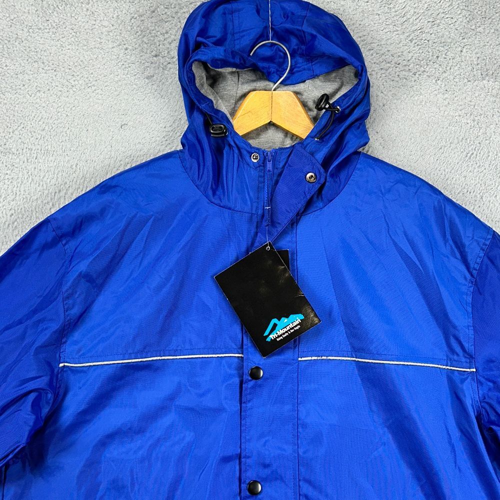 Tri-Mountain Windbreaker Jacket Mens Large Blue Nylon Tri-Mountain Windbreaker Jacket Mens Large Blue Nylon