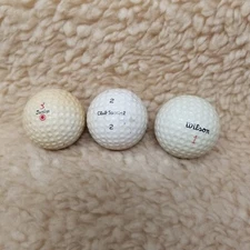 Lot of 3 Vintage Golf Balls - Maxfli Dunlop Red Dot Wilson Club Special Look