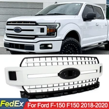 Oxford White Front Bumper Grille Grill For 2018 2019 2020 Ford F-150 F150 XL XLT