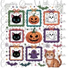 Sublimation Print Halloween Cat Ready To Press Paper Ink Heat Transfer