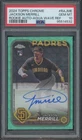 687 2024 Topps Chrome Refractor Jackson Merrill /199 Auto RC Gem Mint PSA 10