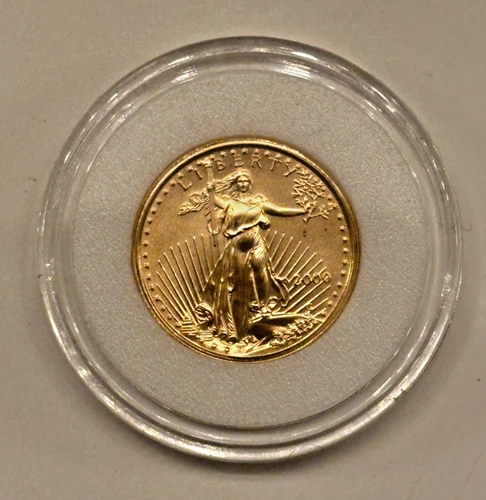 Genuine 2000 American Eagle $5 Gold Coin - 1/10 oz Fine Gold - New / Sealed