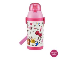 Skater 3D Straw Stainless Kids Water Bottle 380  ml SSPV4 Hello Kitty