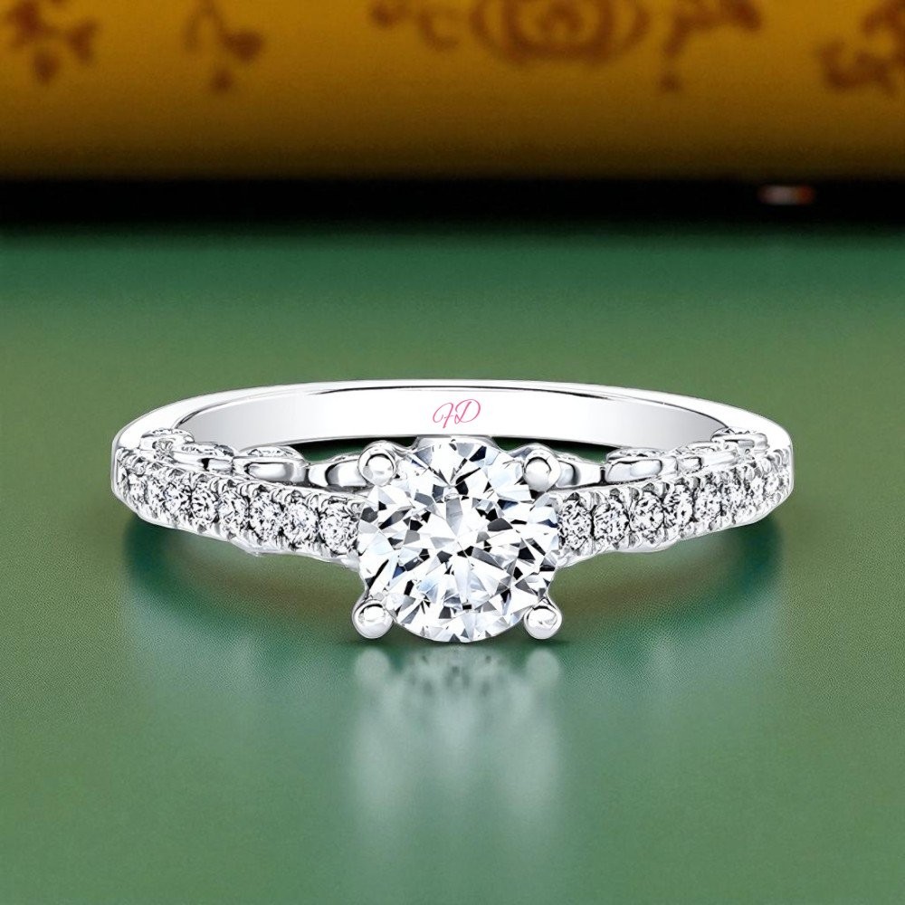 14k White Gold Diamond Ring 1.24 Carat Womens IGI Lab Grown Round Cut  Engagement | eBay