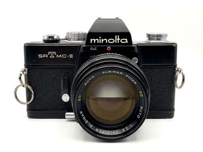 Minolta SRT MC-II + Albinar 135mm f/2.8 Kit Set Analog SLR 35mm Kamera Objektiv