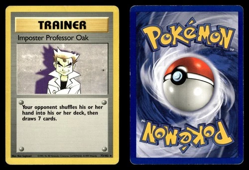 Imposter Professor Oak 73/102 Rare Base Set Unlimited Pokemon Card
