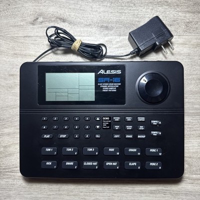 Alesis SR-16 Portable Electronic Drum Machine with Power Supply TESTED