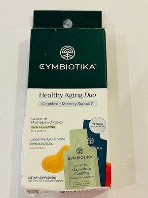 Cymbiotika Healthy Aging Duo NIB 15 ML Cognitive Memory Support Liquid Packets