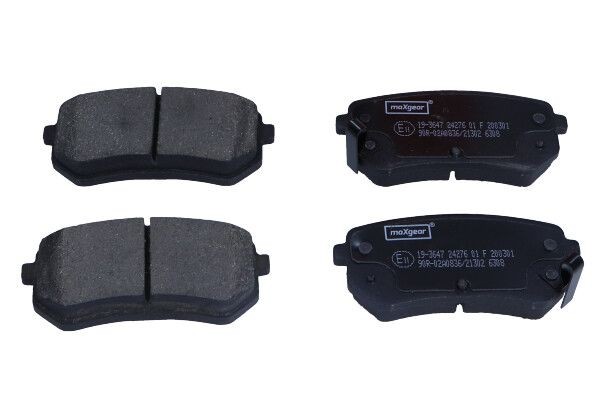 Kit plaquettes de frein essieu arrière MAXGEAR 19-3647 HYUNDAI 583021KA30