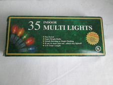 Multi Color 35 String Super Bright Bulbs Christmas Lights, Indoor Use Only 12 FT