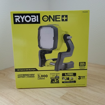#ad RYOBI ONE 18V Hybrid LED 3000 Lumens Work Light Tool Only PCL633B $69.00