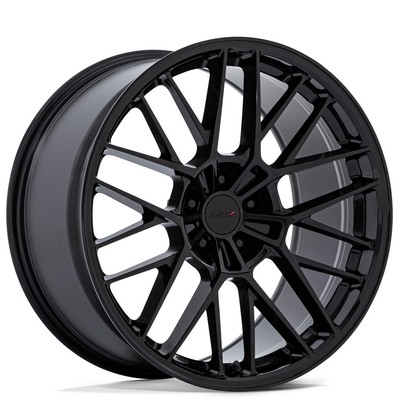 F22x9/R22x10'' Staggered TSW Wheels TW001 Daytona Gloss Black Flow Formed Rims