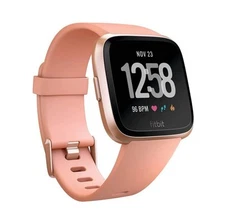 Fitbit Versa Smart Activity Tracker Watch, One Size FB504 - Peach/Rose Gold