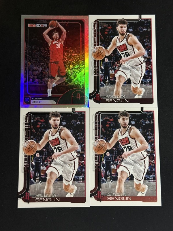 ALPEREN SENGUN HOUSTON ROCKETS LOT OF 4 CARDS