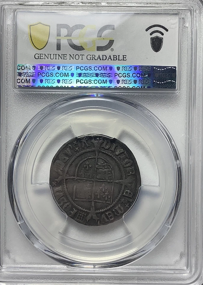 1509-1526 Henry VIII Groat 1st coinage, S-2316 Portcullis Great Britain PCGS XF+ - Image 4 of 4