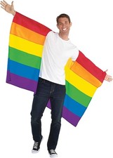 Rainbow Body Flag Pride Party Fancy Dress Up Halloween Adult Costume Accessory