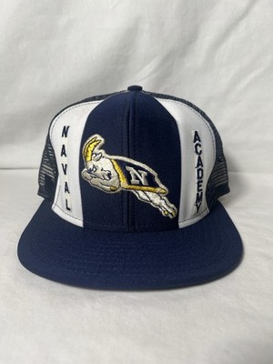 Vtg Naval Academy snapback hat AJD lucky stripes dead stock