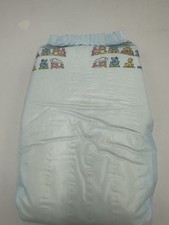 1987 Luvs Deluxe Plastic Diaper Size M Big Bird Cookie Monster Blue Vtg BabyCore