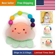 Baby Light Up Cloud Rattle Rain Glow Squeeze Sensory Development Co...