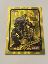 2025 Topps Chrome Marvel Sabretooth Yellow Lava Refractor #92