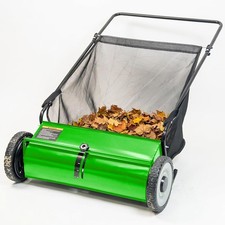 26-Inch Push Lawn Sweeper-Manual Yard Sweeper Walk Behind for Leaves Collector