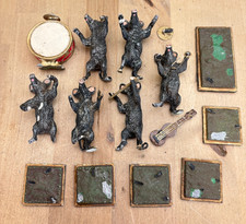 Set of 6 Vintage Lead Mice Musicians, AS-IS, Losses