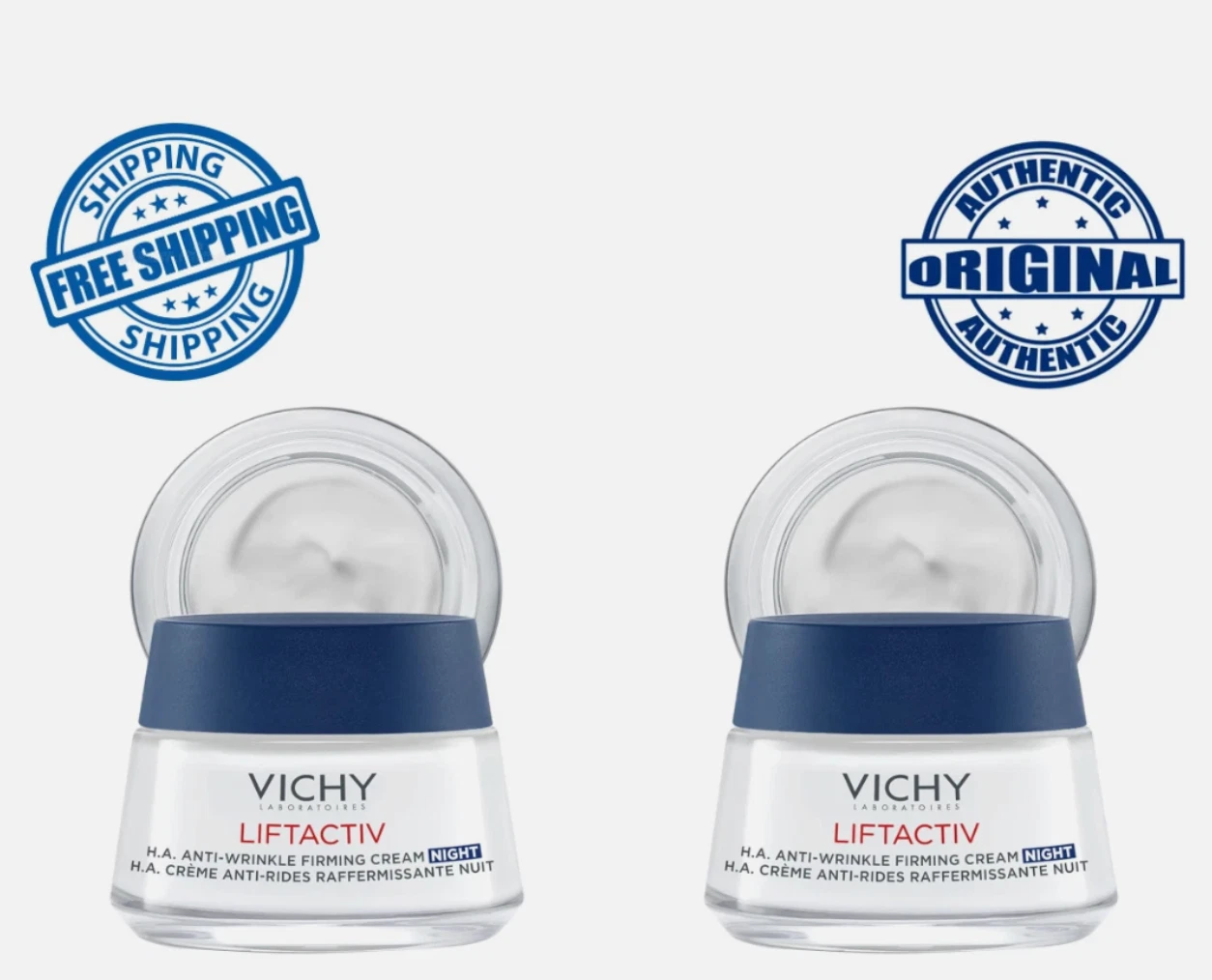 VICHY LIFTACTIV Supreme H.A. Anti-Wrinkle Firming Face Cream Fragrance Free NEW